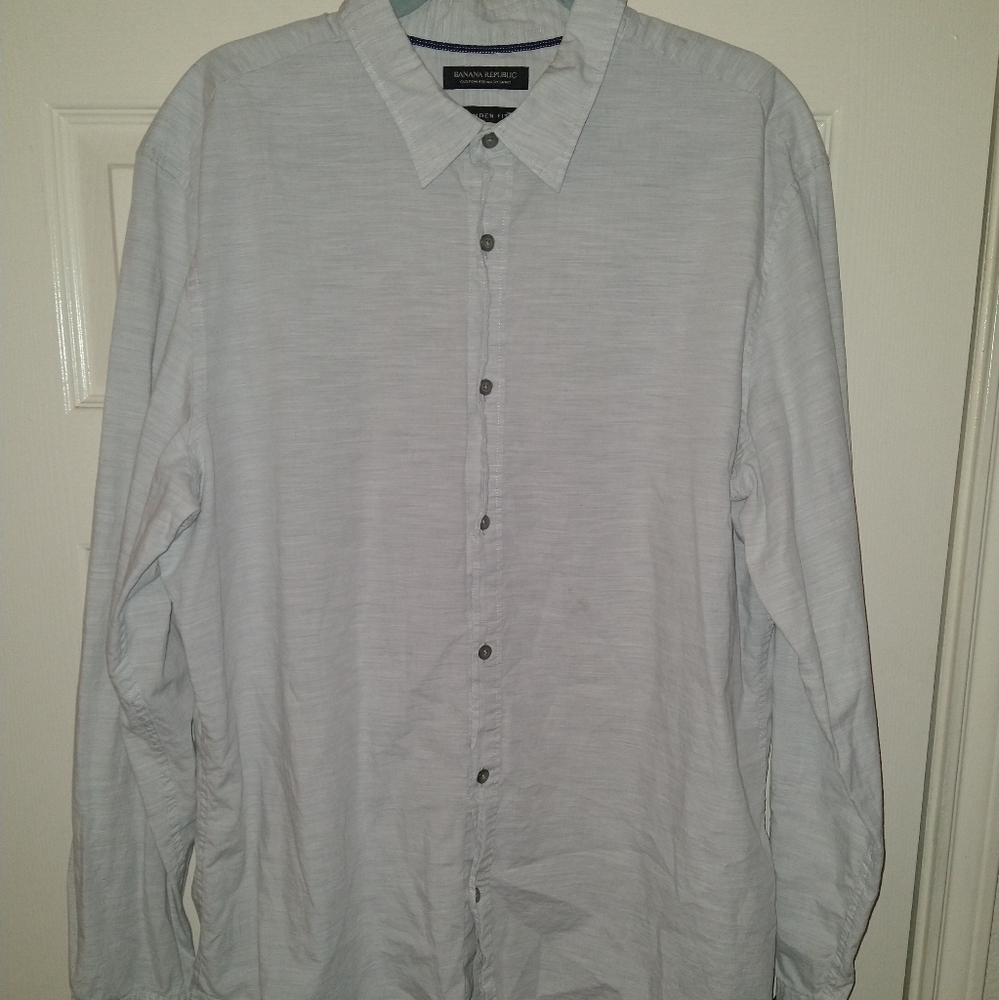 Banana Republic Custom O70 Wash Shirt Camden Fit Button Up Shirt Men's sz XL